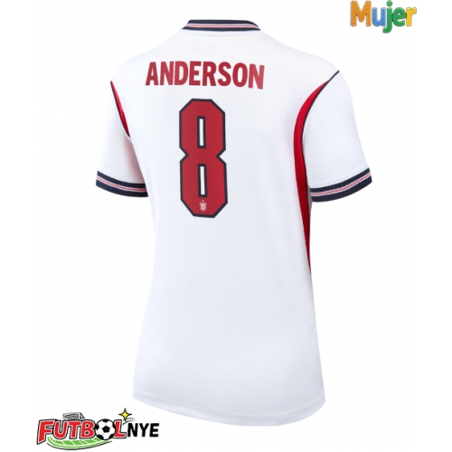 Camiseta Inglaterra Elliot Anderson #8 Primera Equipación para mujer Mundial 2026 manga corta